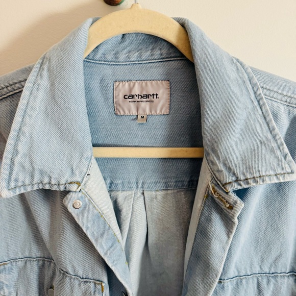 Carhartt Work In Progress Blue Harvey Denim Button Down Shacket - Picture 7 of 7
